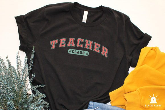 Christmas Teacher Claus Varsity SVG: A Festive Graphic Design Asset for Crafts and Marketing
