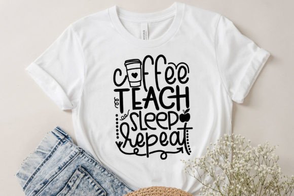 Coffee Teach Sleep Repeat SVG Design: A Perfect Craft Asset for Teachers