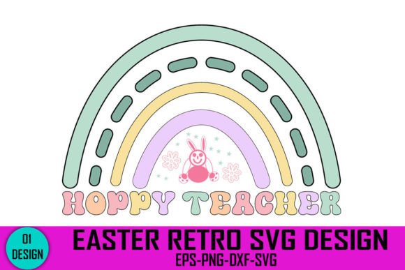 Hoppy Teacher - Easter Retro Svg Design Review