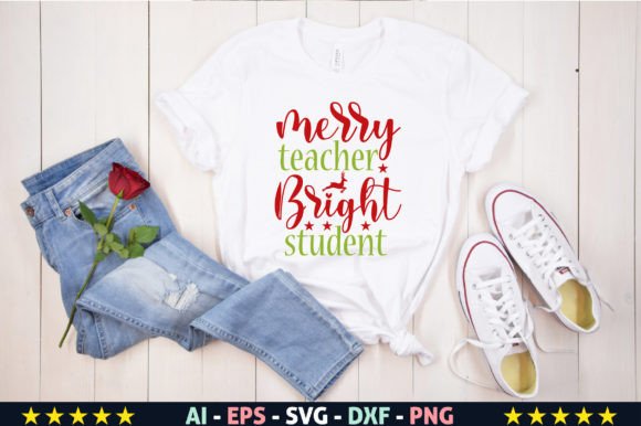 Merry Teacher Bright Student Svg: A Vibrant Graphic Design Asset for Crafts and Branding