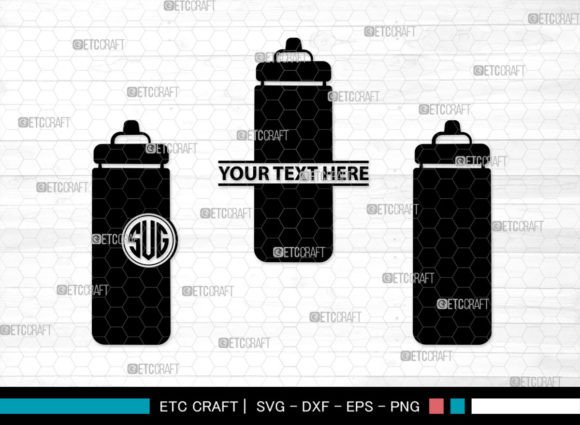 School Drinks Bottle SVG Monogram for Crafts and Graphics Projects