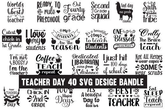 Teacher Day SVG Design Bundle: A Graphics Asset for Crafts & Content Creators