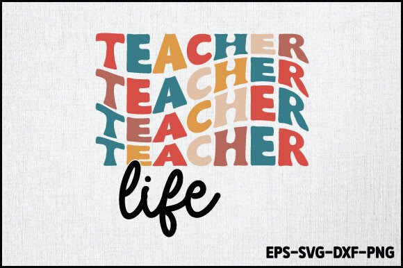 Teacher Life Retro SVG Design: A Versatile Graphic for Crafts
