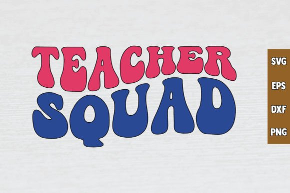Teacher Squad Retro Svg Design – A Practical Graphic for Crafts and Merch