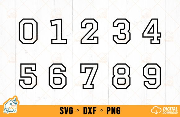 Varsity Letters Number SVG Outline: A Versatile Graphic Design Asset for Crafts and Local Brands